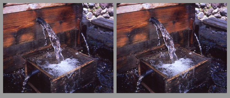 Fountain cross-eyed viewing